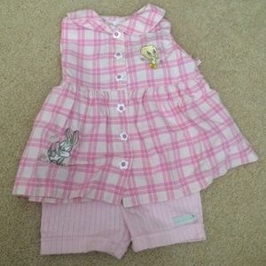 Adorable Plaid Dress with Shorts