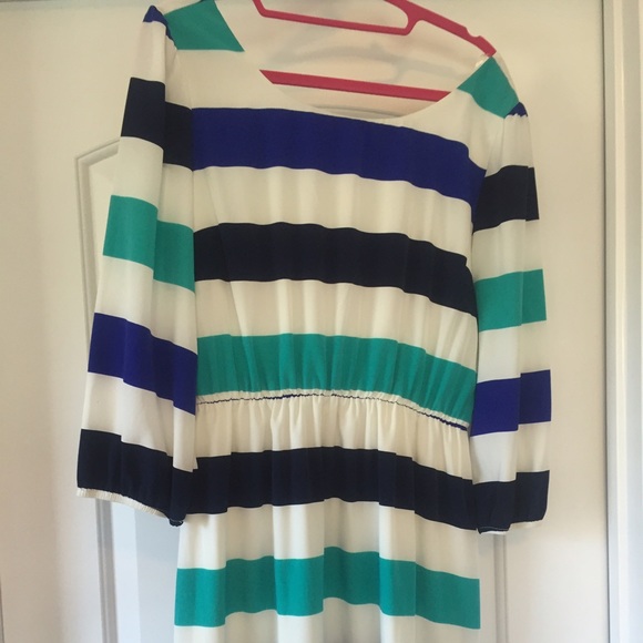 Brand new never worn stripe dress with 3/4 sleeves