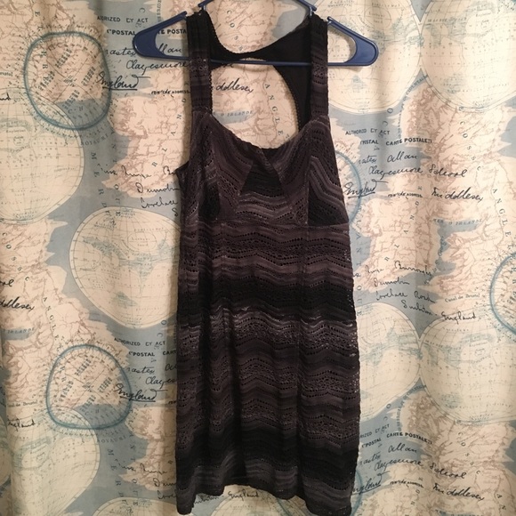 Free People black/grey body con dress!