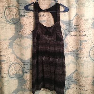 Free People black/grey body con dress!