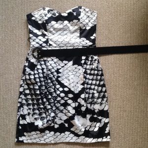 Beautiful black and white dress