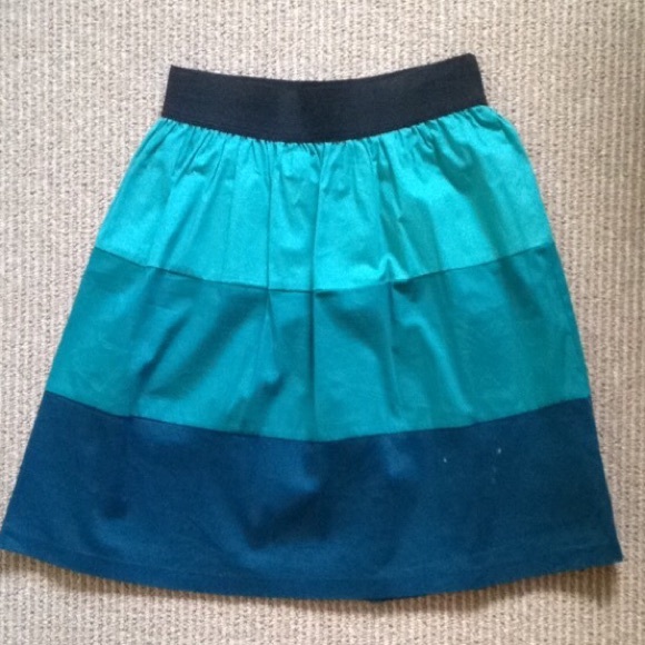 Multi color blue skirt