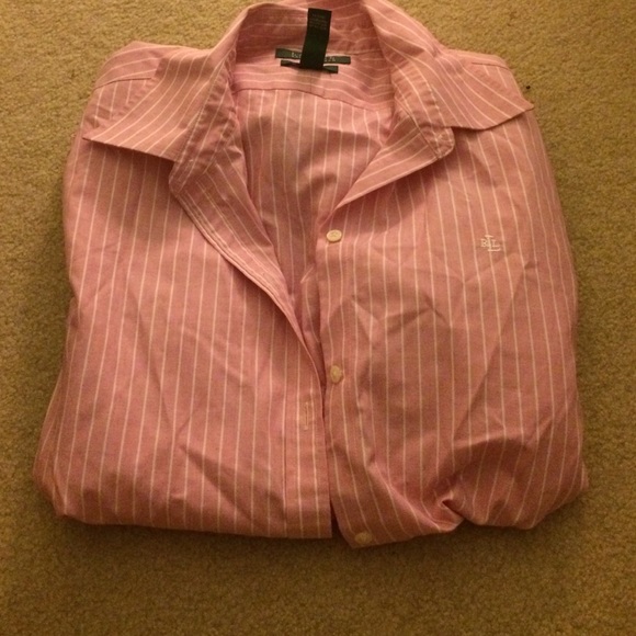 Pink stripped button down