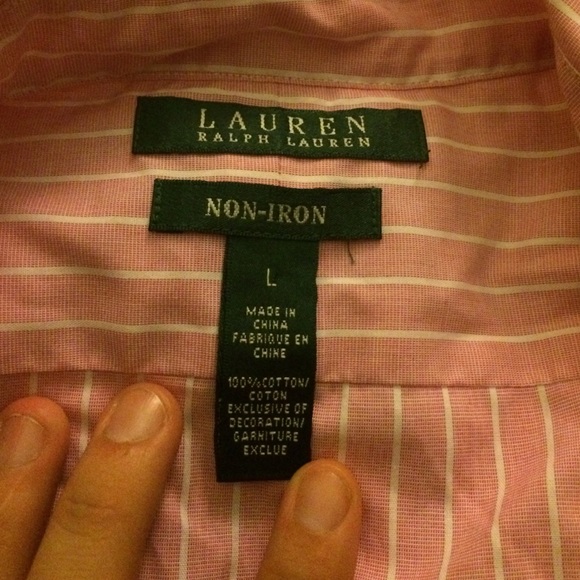 Pink stripped button down - Picture 2 of 2