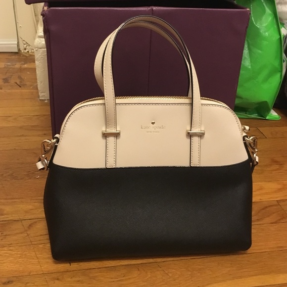 Kate Spade Handbags - Kate Spade Maise colorbock cream and black