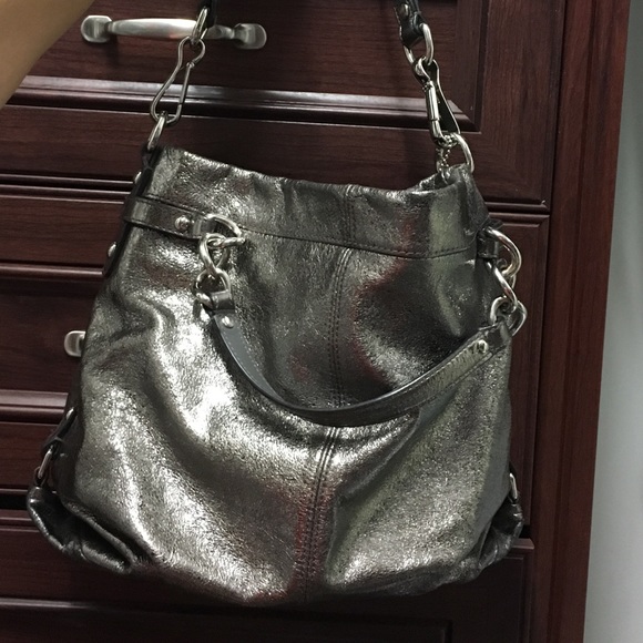 Silver Coach Bag