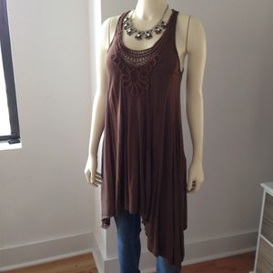 NWOT NY&CO Chiffon Paneled Flowy Top