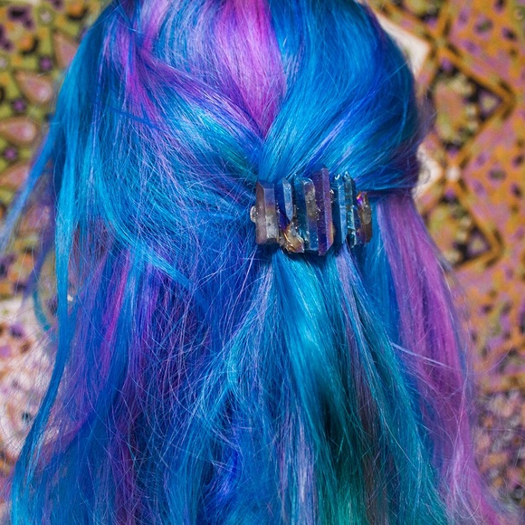 Dark Blue Titanium Crystal Barrette ππβ¨ - Picture 2 of 4