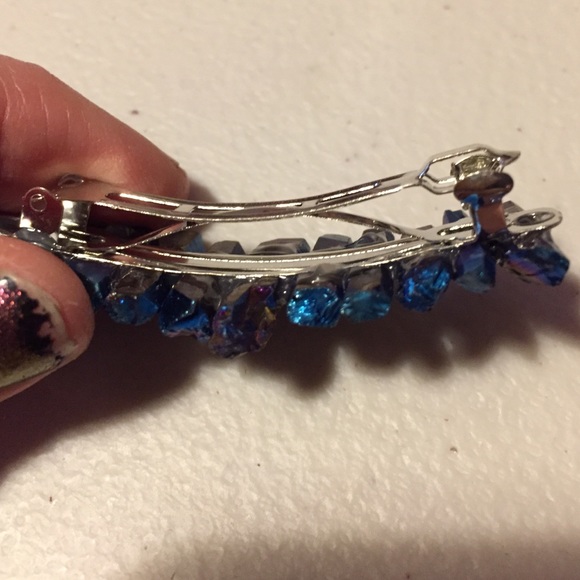 Dark Blue Titanium Crystal Barrette ππβ¨ - Picture 4 of 4