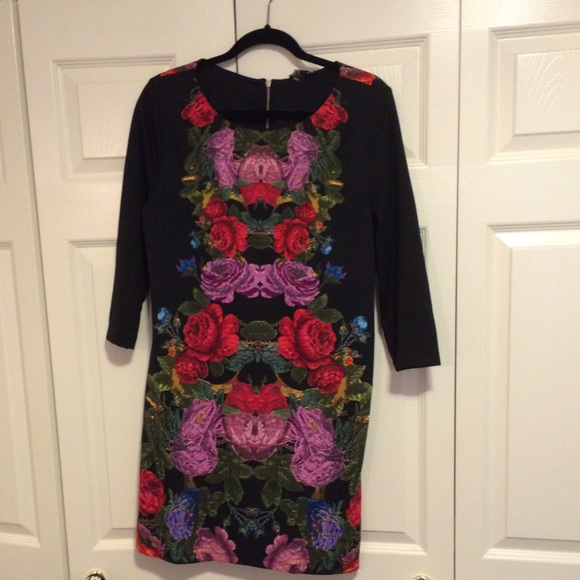 H&M rose print tunic