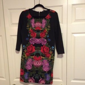 H&M rose print tunic