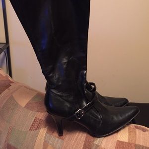 Knee high black boots