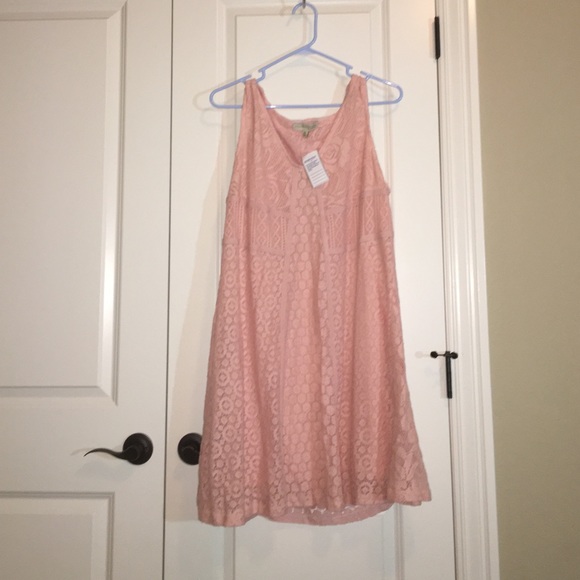 NWT: Laced Mauve Swing Dress
