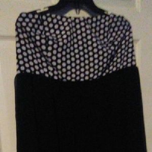 Strapless polka dot dress