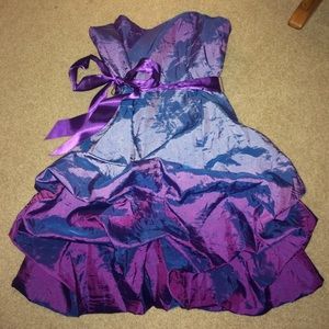 Purple and blue Homecoming dress