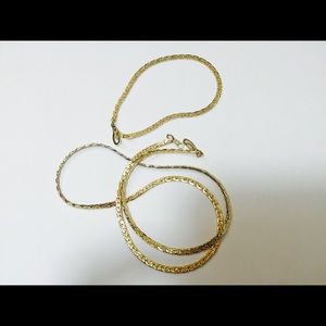 14k Gold Plated necklace and bracelet