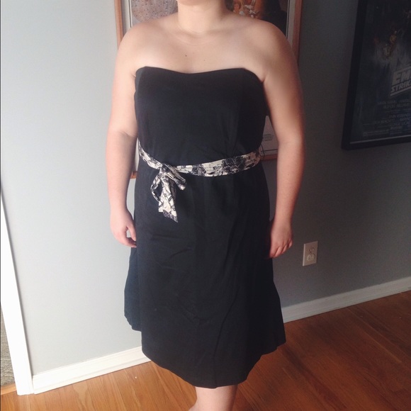 Strapless, Belted A-line Dress