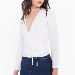 American Apparel Crepe Wrap Top
