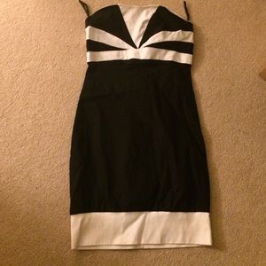 Black and white formal dress