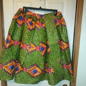 Custom made African print skirt