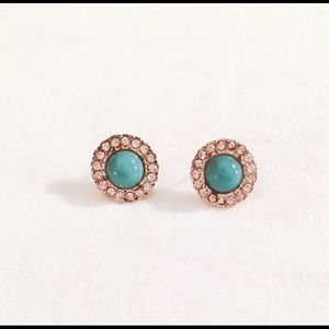 Anthropologie Teal Stud Earrings