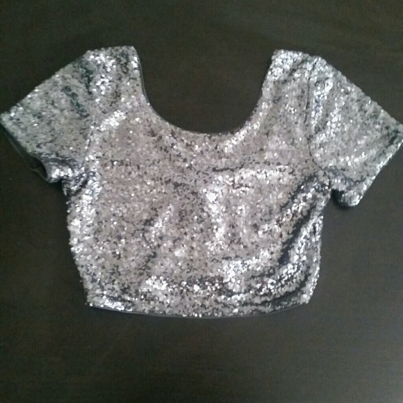 Forever 21 sequins crop top