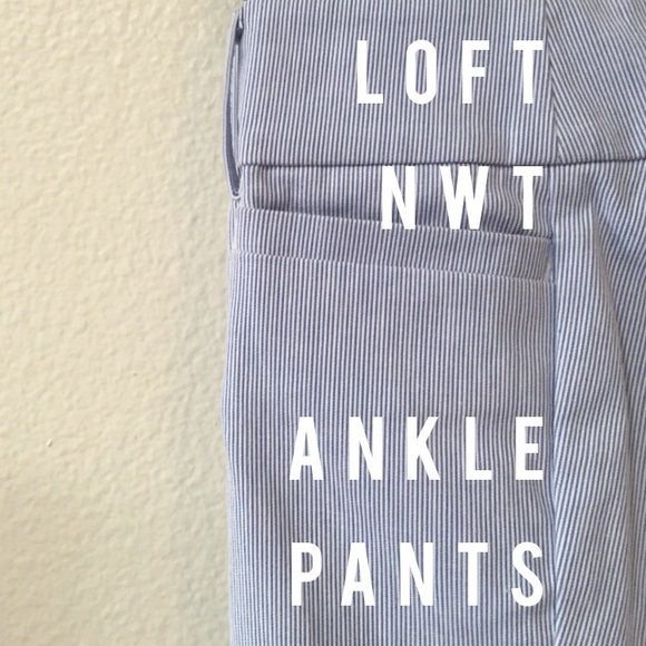 Loft - Blue White Ankle Pants *NWT*