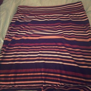 Black & Pink Striped 2XL Cassie Skirt