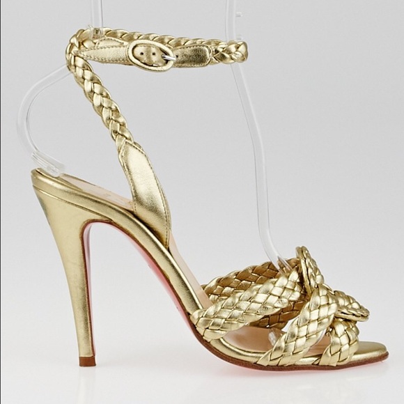 Christian Louboutin Marilou Gold Heels Size 37