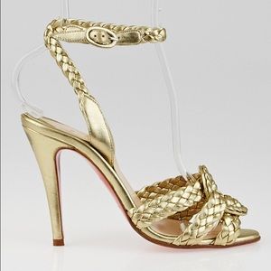 Christian Louboutin Marilou Gold Heels Size 37