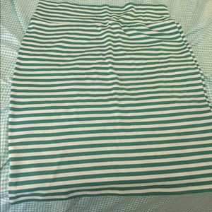 Happy Holidays 🌲🌲 Green & White 2XL Pencil Skirt