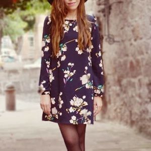 Floral Pattern Shift Dress