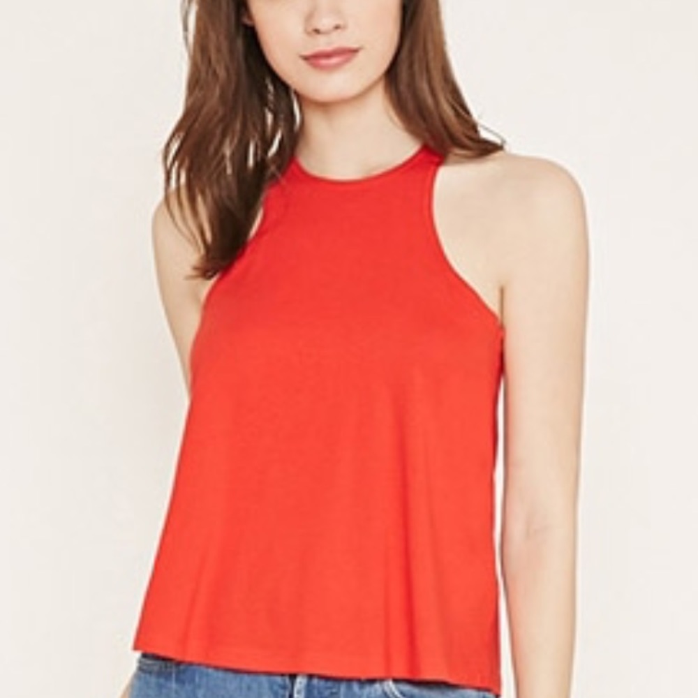 Red racer back Tshirt.
