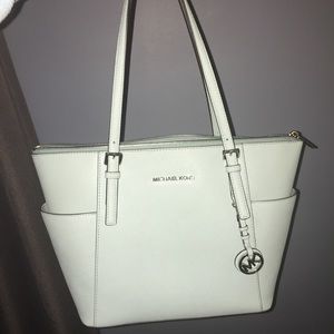 Light blue Michael Kors Jet Set Tote