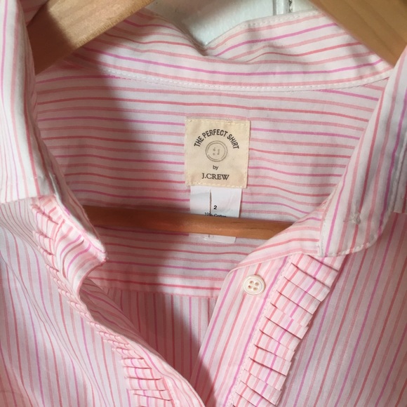 JCrew Pink Stripes, Collared perfect Shirt - Picture 2 of 3