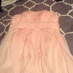 Pink high low formal dress