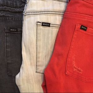 RVCA Nova Washed White Skinny Jean