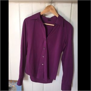 Theory Button down Purple collared shirt