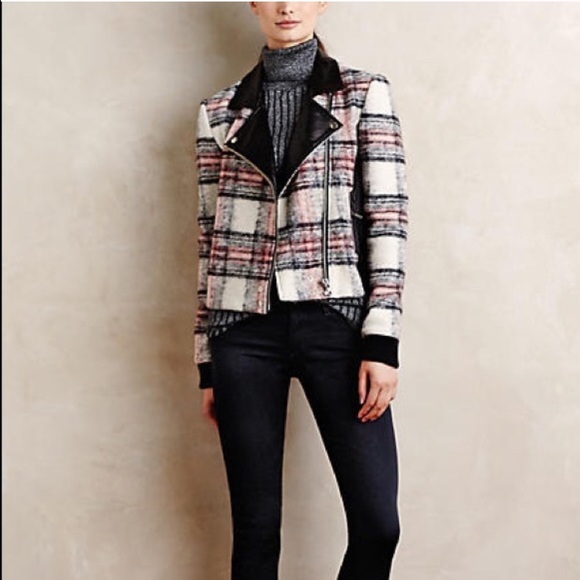 Paige Plaid Moto Jacket - Picture 3 of 4