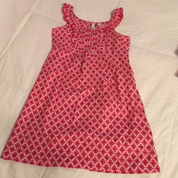 Old Navy dress - pink/off white pattern, like new