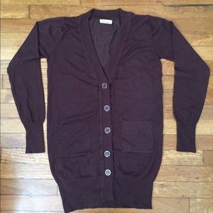 Dark Brown long Cardigan