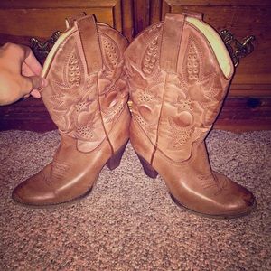 Mid-calf cowboy boots