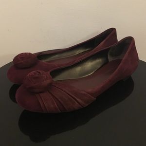 Banana Republic Maroon Suede Ballet Flats size 8.5