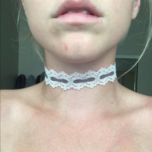 White lace choker