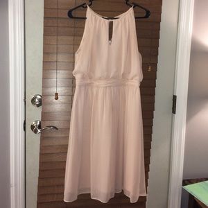Adrianna Papell Chiffon Blouson Halter Dress