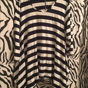 Black and white stripped dressy blouse😍