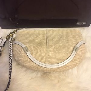 Coach Straw Wristlet