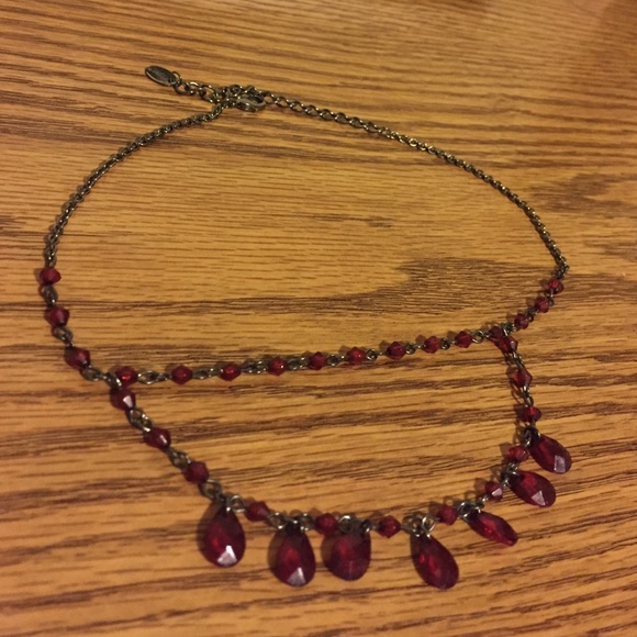 Red beaded choker