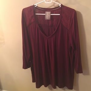 Anthropologie - XL Maroon Dolan Top