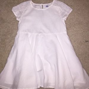 Old Navy girls white linen dress 4t